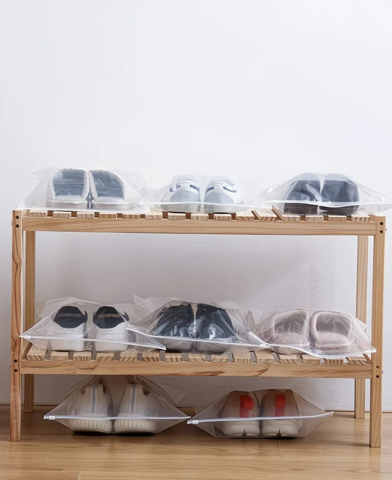 Dustproof & Waterproof Clear Waterproof Shoe Bag with Zipper