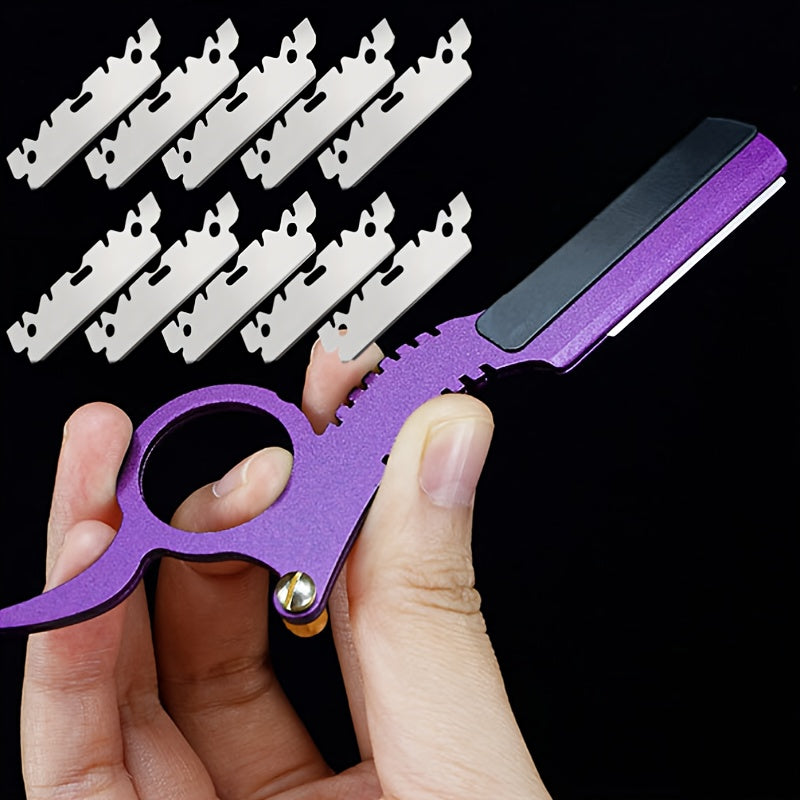 Classic Vintage Look for Barber Razor Manual Shaving, Haircutting, Beard Shaping, and Eyebrow Trimming