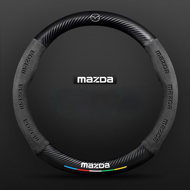 TrackVibe | Carbon Suede Steering Wheel Cover – Anti-Slip & Wear-Resistant