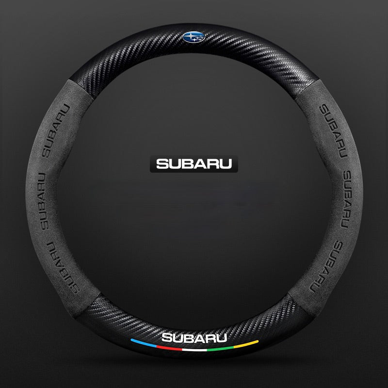 TrackVibe | Carbon Suede Steering Wheel Cover – Anti-Slip & Wear-Resistant