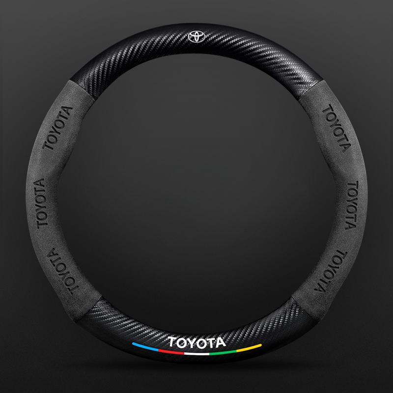 TrackVibe | Carbon Suede Steering Wheel Cover – Anti-Slip & Wear-Resistant
