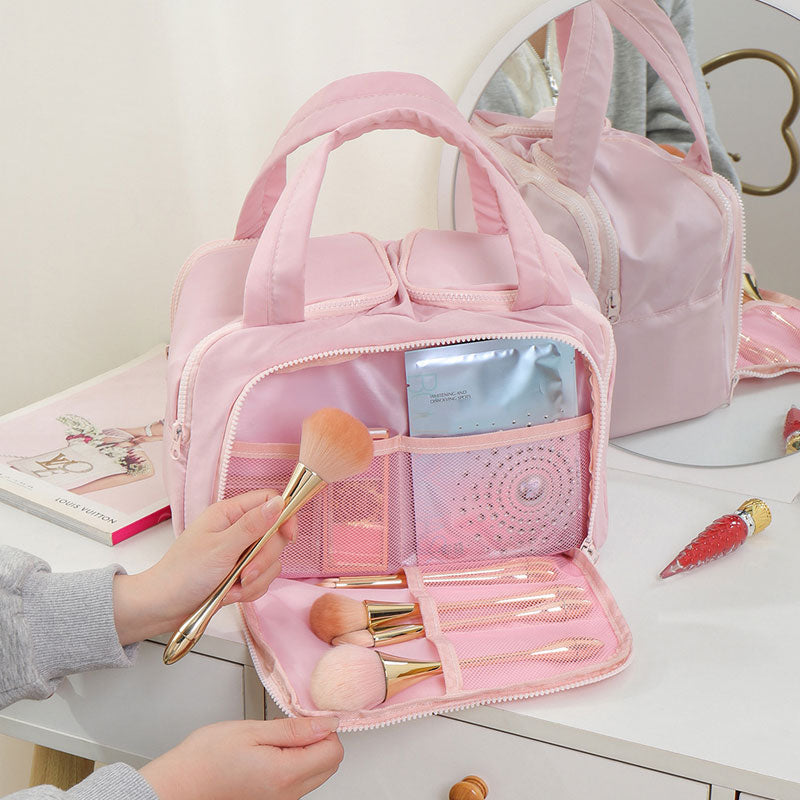 Travel Makeup Bag –  Dustproof & Water-Resistant with Multiple Compartments