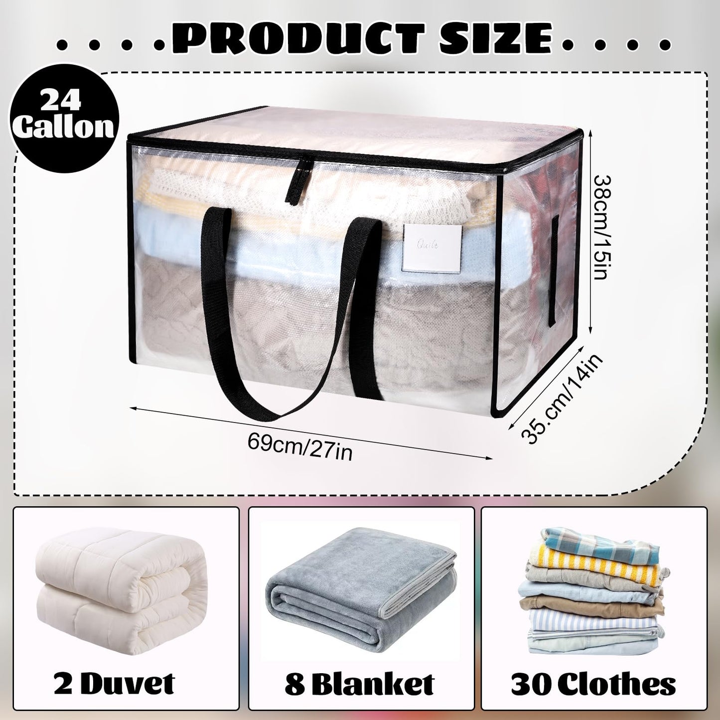 Extra Large Moving Bags – Reusable Clothes & Household Storage Bags with Handles