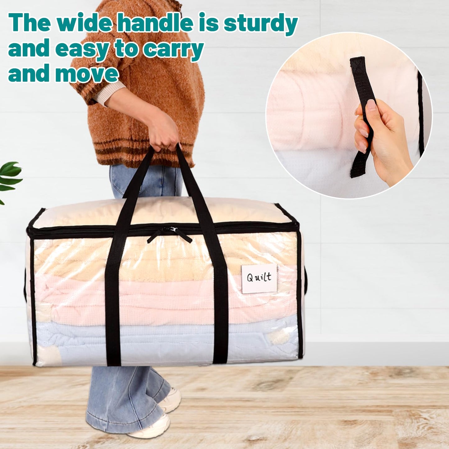 Extra Large Moving Bags – Reusable Clothes & Household Storage Bags with Handles