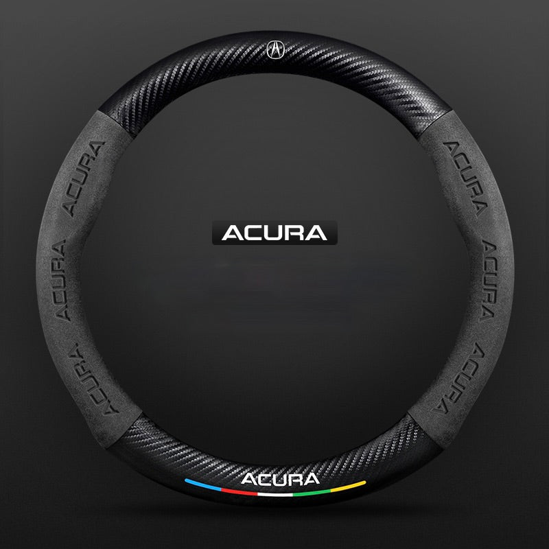 TrackVibe | Carbon Suede Steering Wheel Cover – Anti-Slip & Wear-Resistant