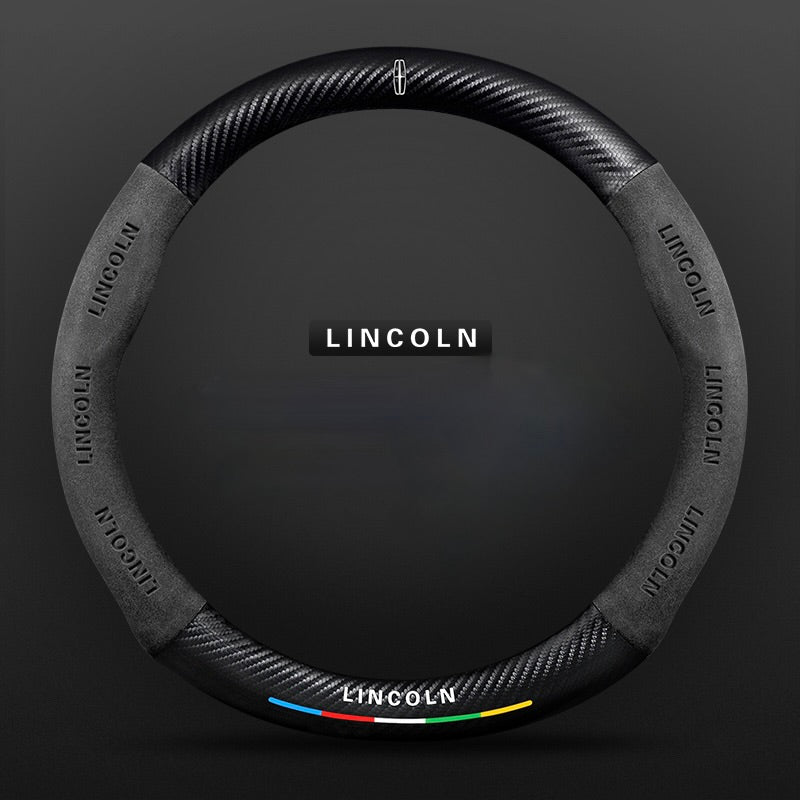 TrackVibe | Carbon Suede Steering Wheel Cover – Anti-Slip & Wear-Resistant