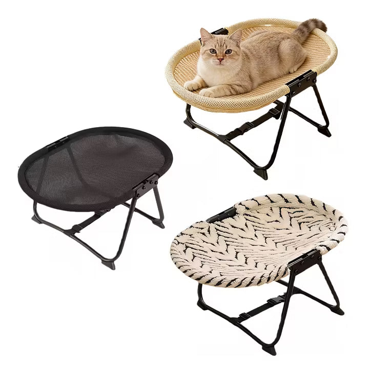 Elevated Cooling Pet Bed – Portable Breathable Dog & Cat Cot with Non-Slip Feet