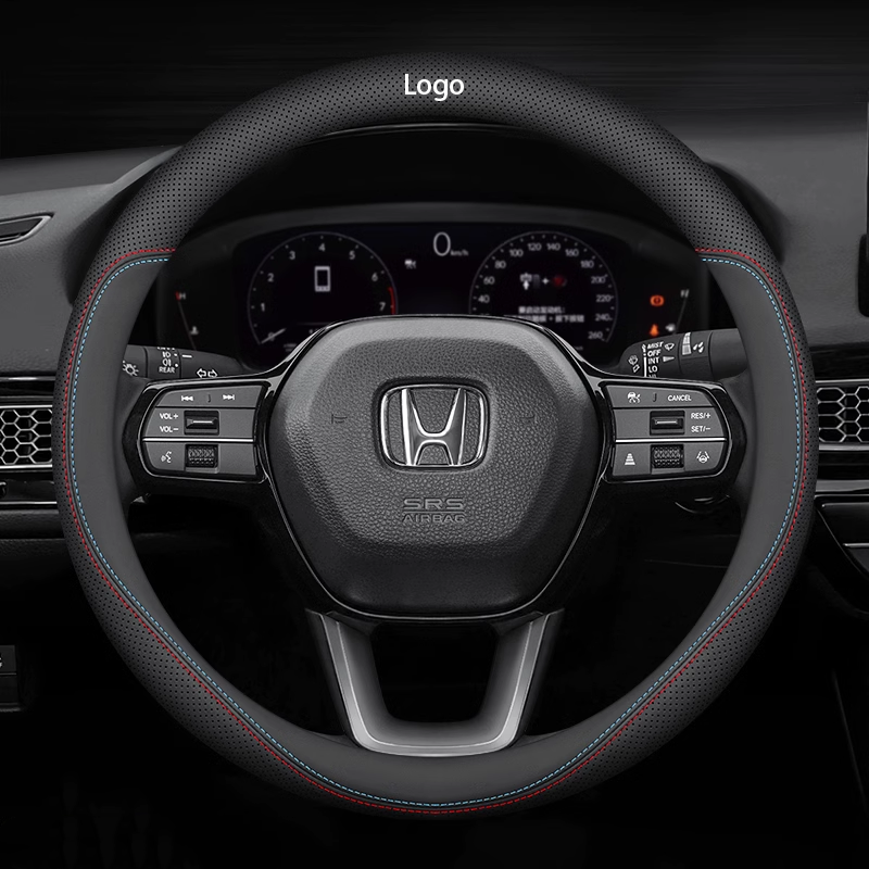 Premium Nappa Leather Steering Wheel Cover - Luxurious Comfort, Breathable Design, and All-Season Durability