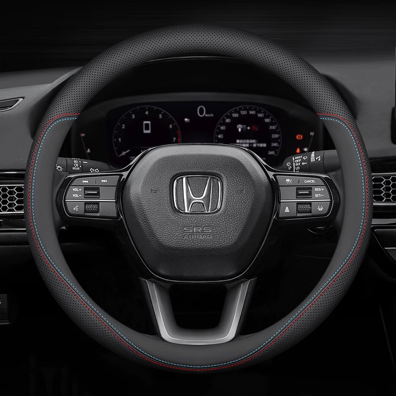 Premium Nappa Leather Steering Wheel Cover - Luxurious Comfort, Breathable Design, and All-Season Durability
