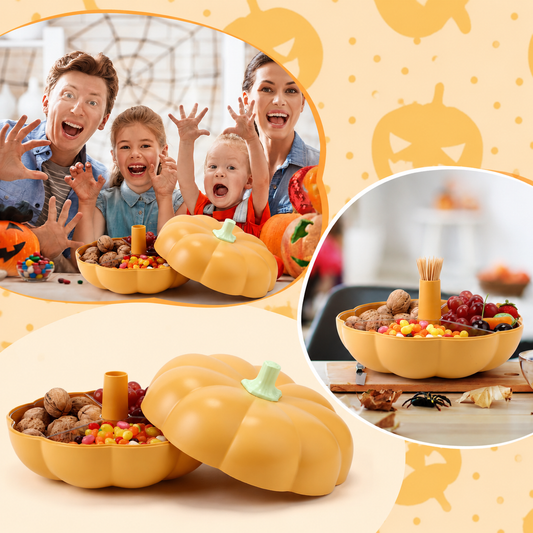 Bandeja para servir con forma de calabaza