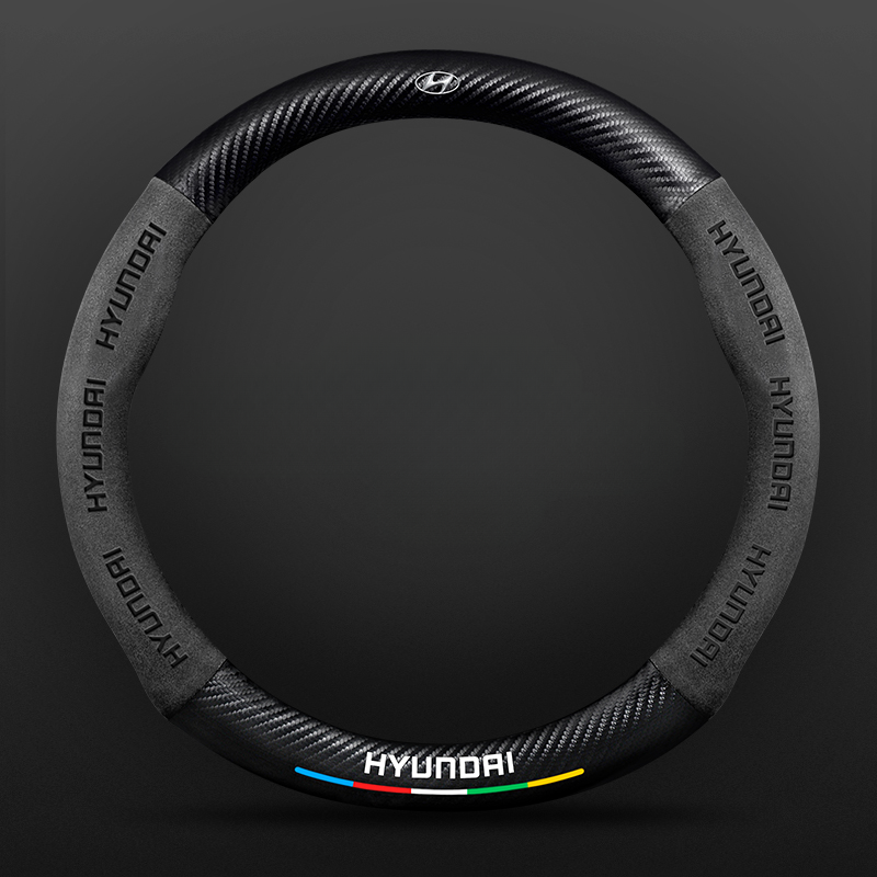 TrackVibe | Carbon Suede Steering Wheel Cover – Anti-Slip & Wear-Resistant