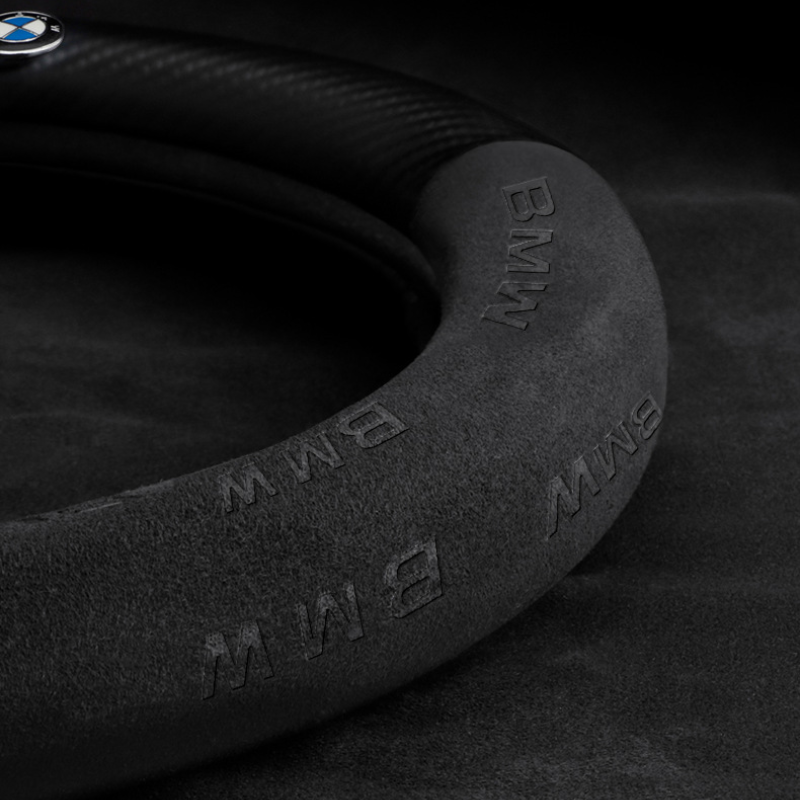 TrackVibe | Red Carbon Suede Steering Wheel Cover – Anti-Slip & Wear-Resistant