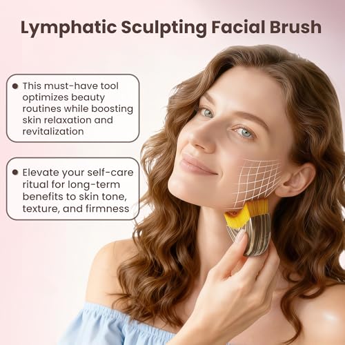 Lymphatic Contour Face Brush for Sculpting: Drainage Massager