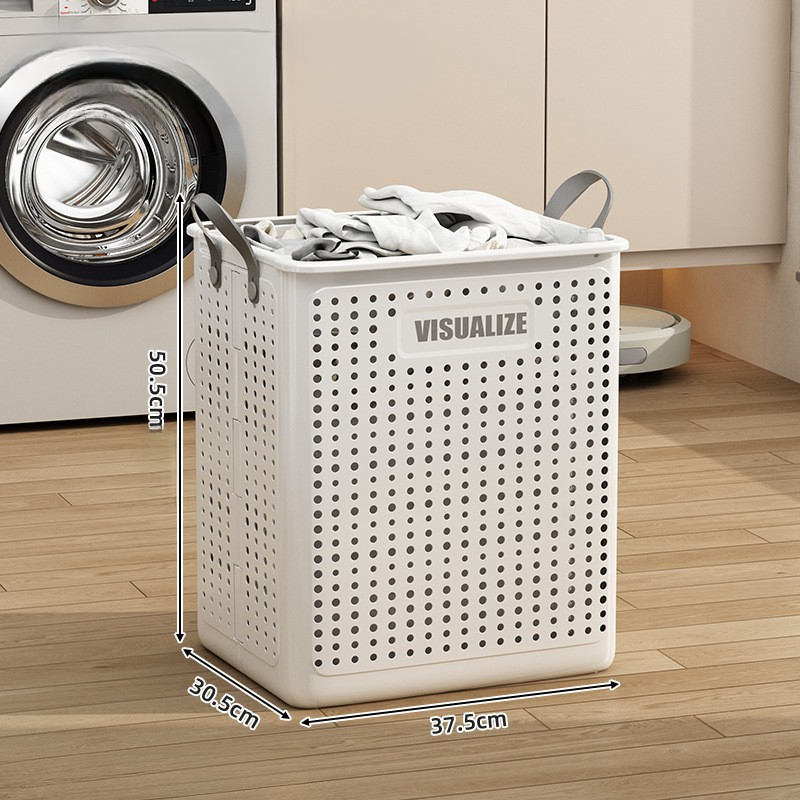 Large Capacity Collapsible Laundry Basket: Breathable Design & Built-In Wheels
