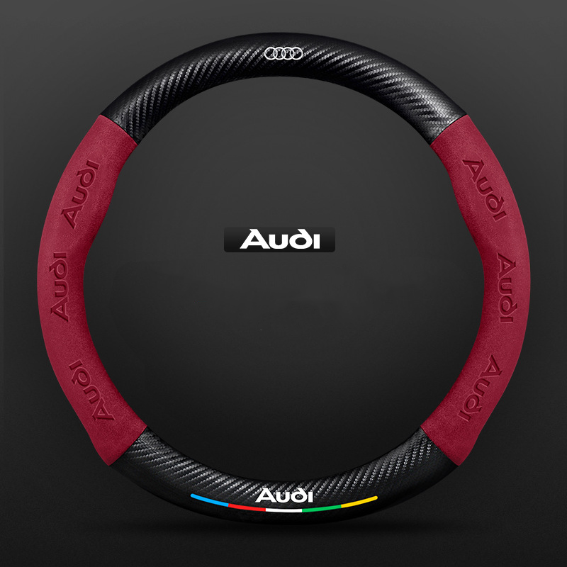 TrackVibe | Carbon Suede Steering Wheel Cover – Anti-Slip & Wear-Resistant