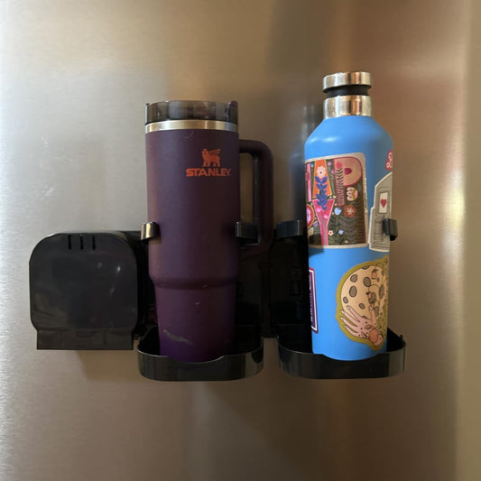 Magnetic Water Bottle Holder for Fridge – Foldable Tumbler Organizer