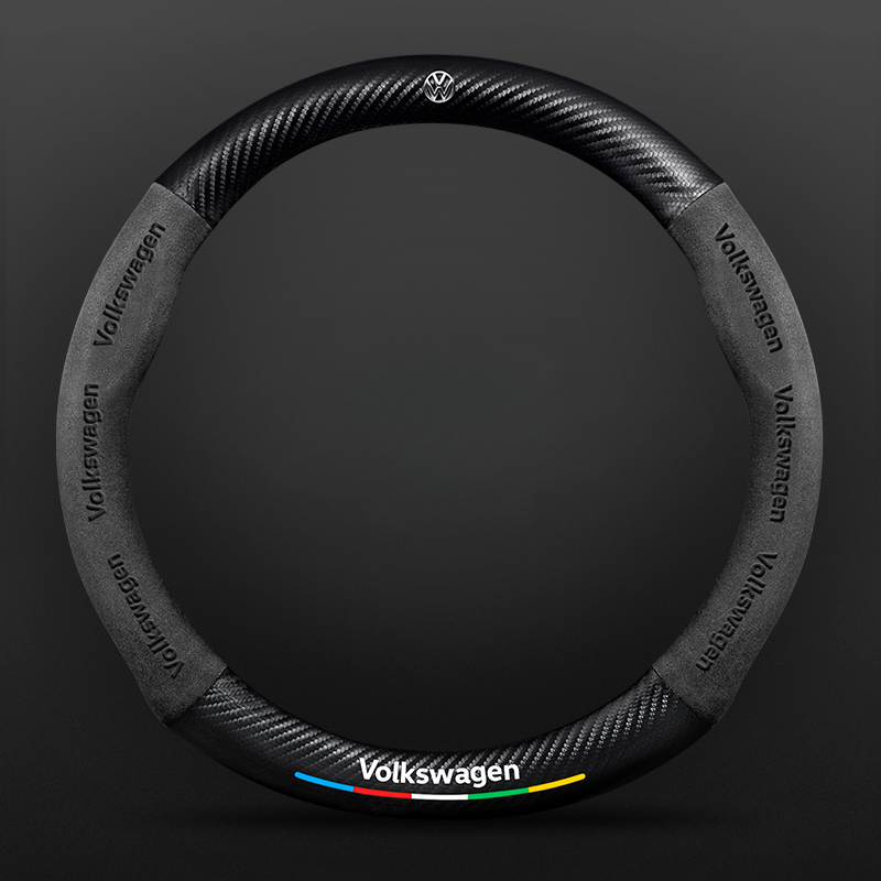 TrackVibe | Carbon Suede Steering Wheel Cover – Anti-Slip & Wear-Resistant