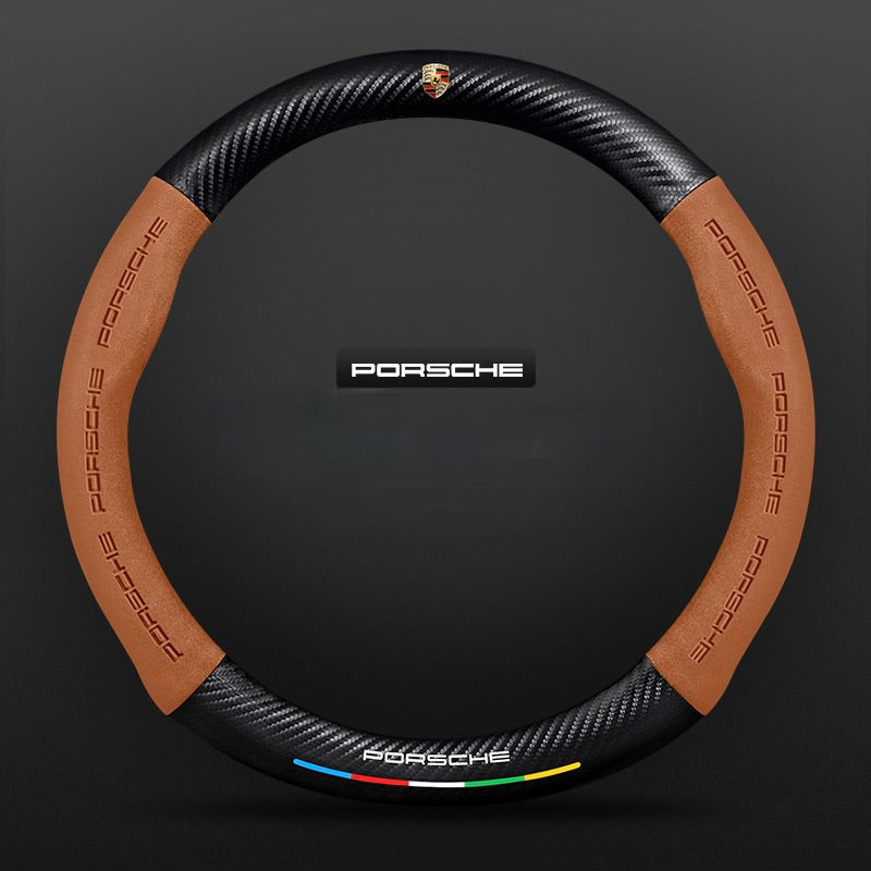 TrackVibe | Carbon Suede Steering Wheel Cover – Anti-Slip & Wear-Resistant