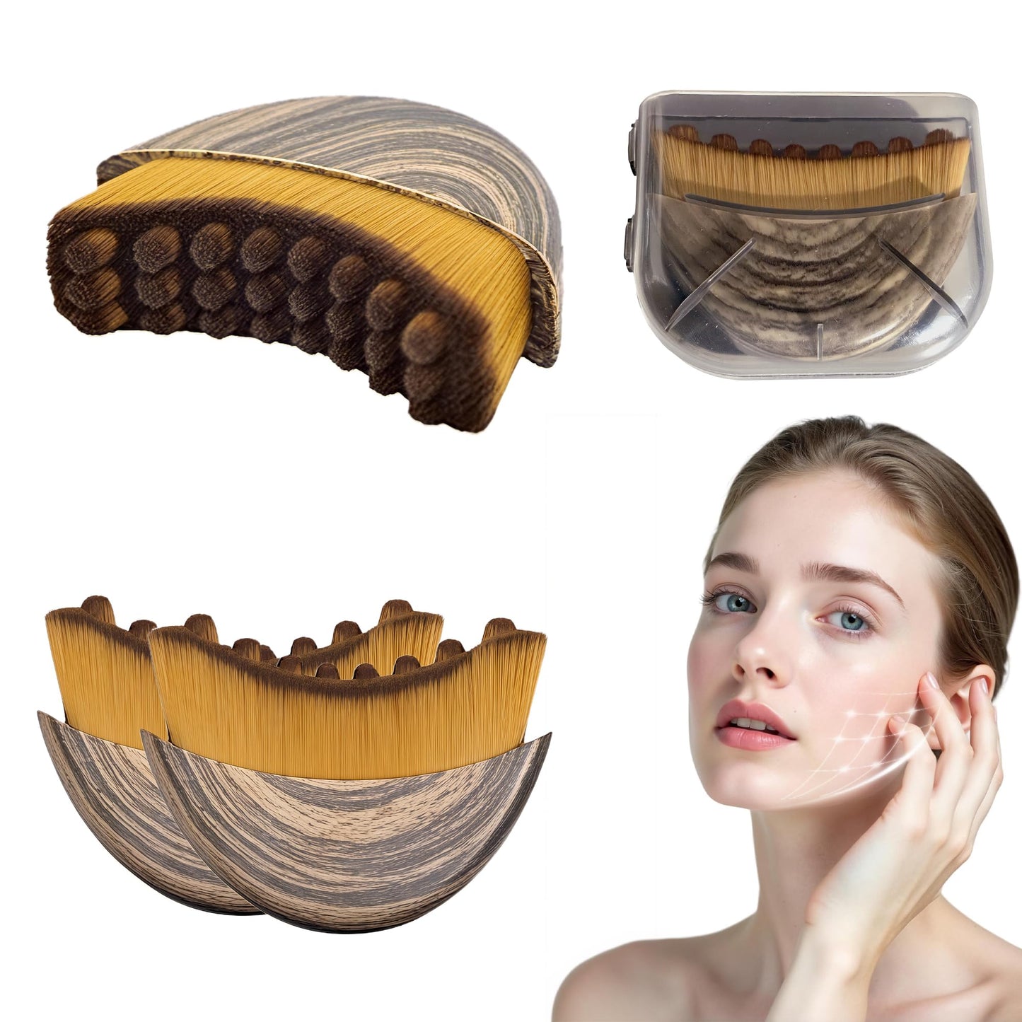 Lymphatic Contour Face Brush for Sculpting: Drainage Massager
