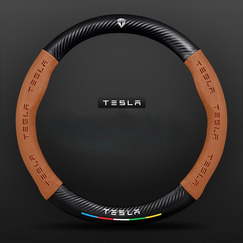 TrackVibe | Carbon Suede Steering Wheel Cover – Anti-Slip & Wear-Resistant