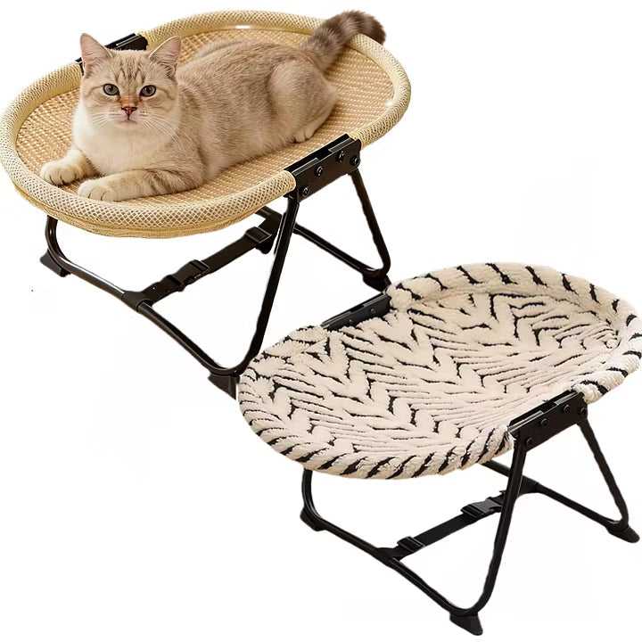 Elevated Cooling Pet Bed – Portable Breathable Dog & Cat Cot with Non-Slip Feet