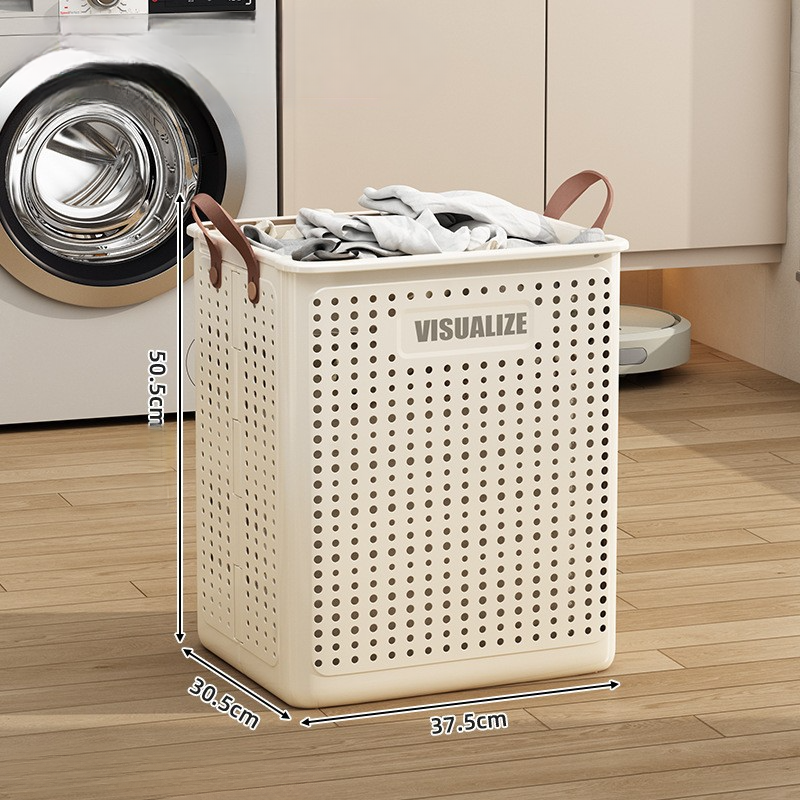 Large Capacity Collapsible Laundry Basket: Breathable Design & Built-In Wheels