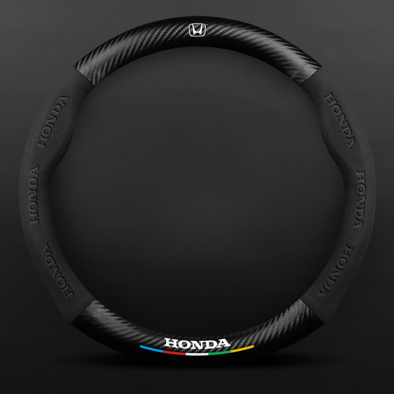 TrackVibe | Carbon Suede Steering Wheel Cover – Anti-Slip & Wear-Resistant