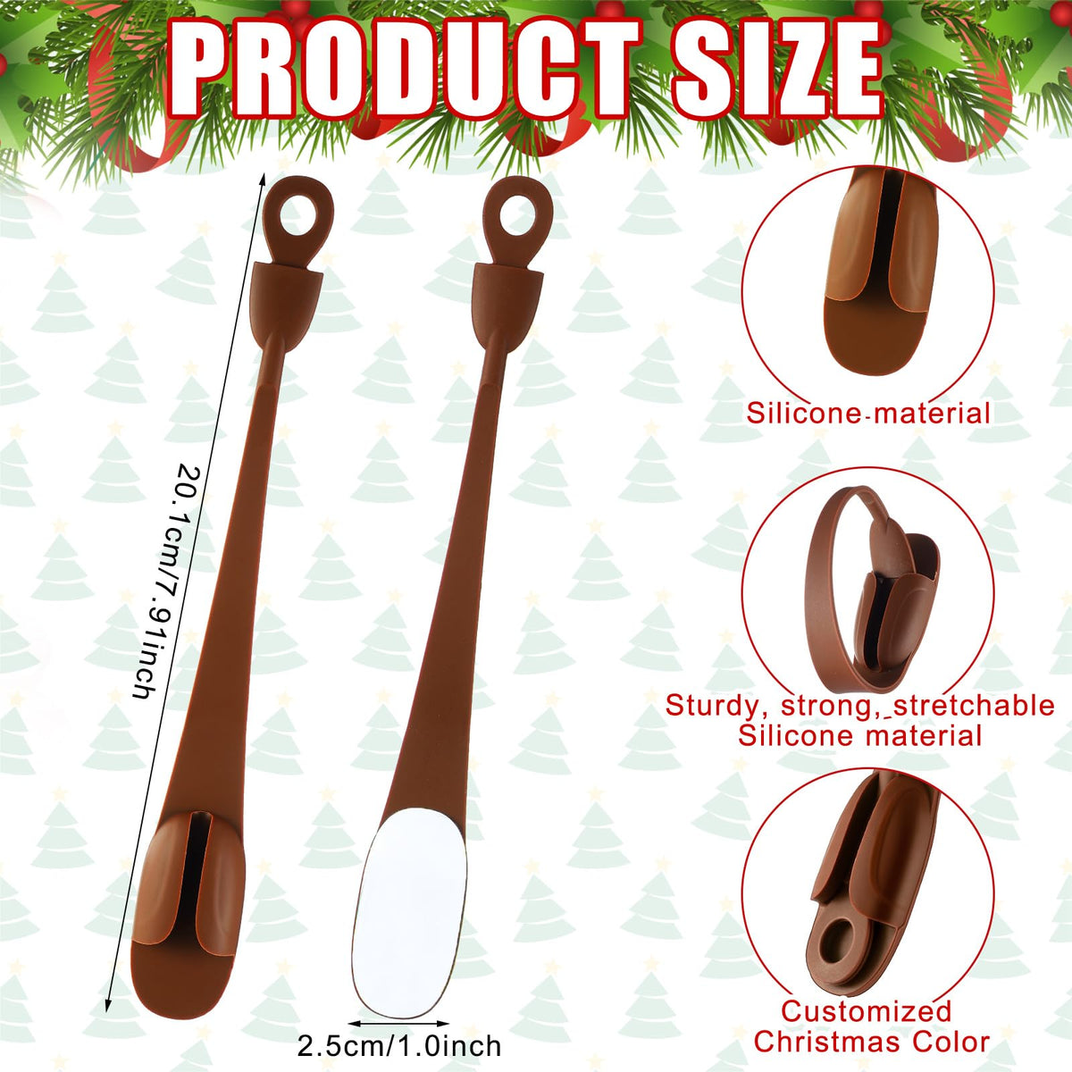 Christmas Garland Hangers – No-Drill Adhesive Silicone Hooks for Mantels, Stairs & Holiday Decor