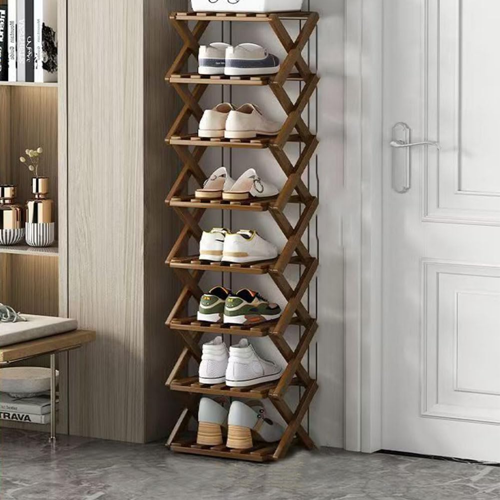 Wooden Collapsible Shoes Shelf: Space-Saving & Practical Design