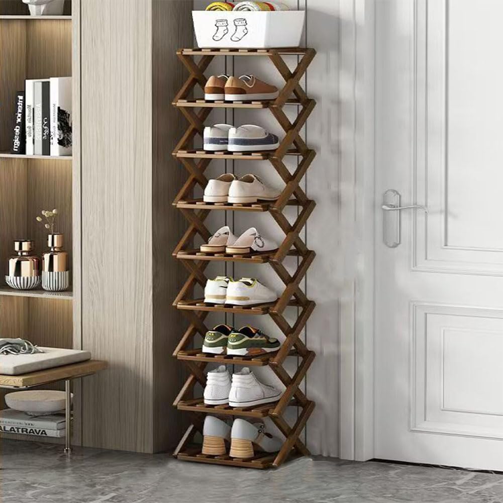 Wooden Collapsible Shoes Shelf: Space-Saving & Practical Design