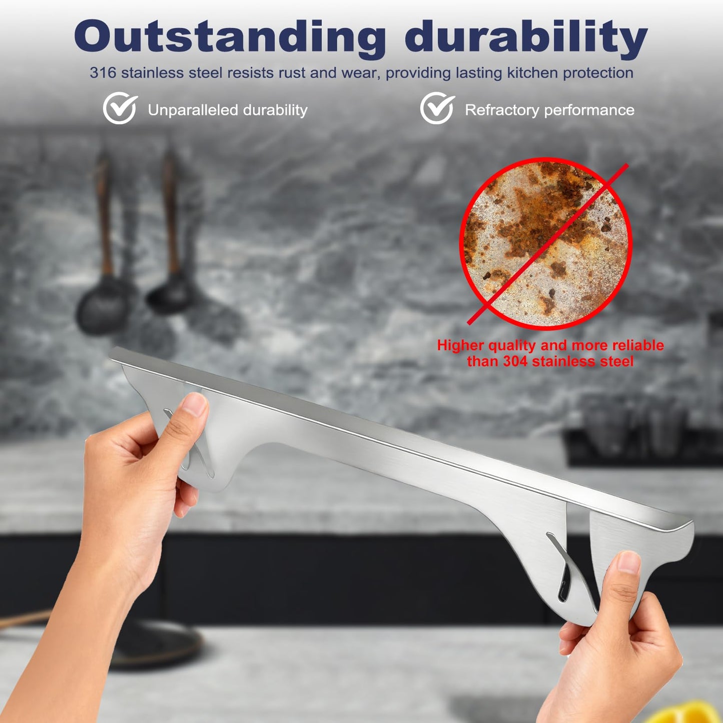 Stainless Steel Stove Gap Cover (2-piece Set)
