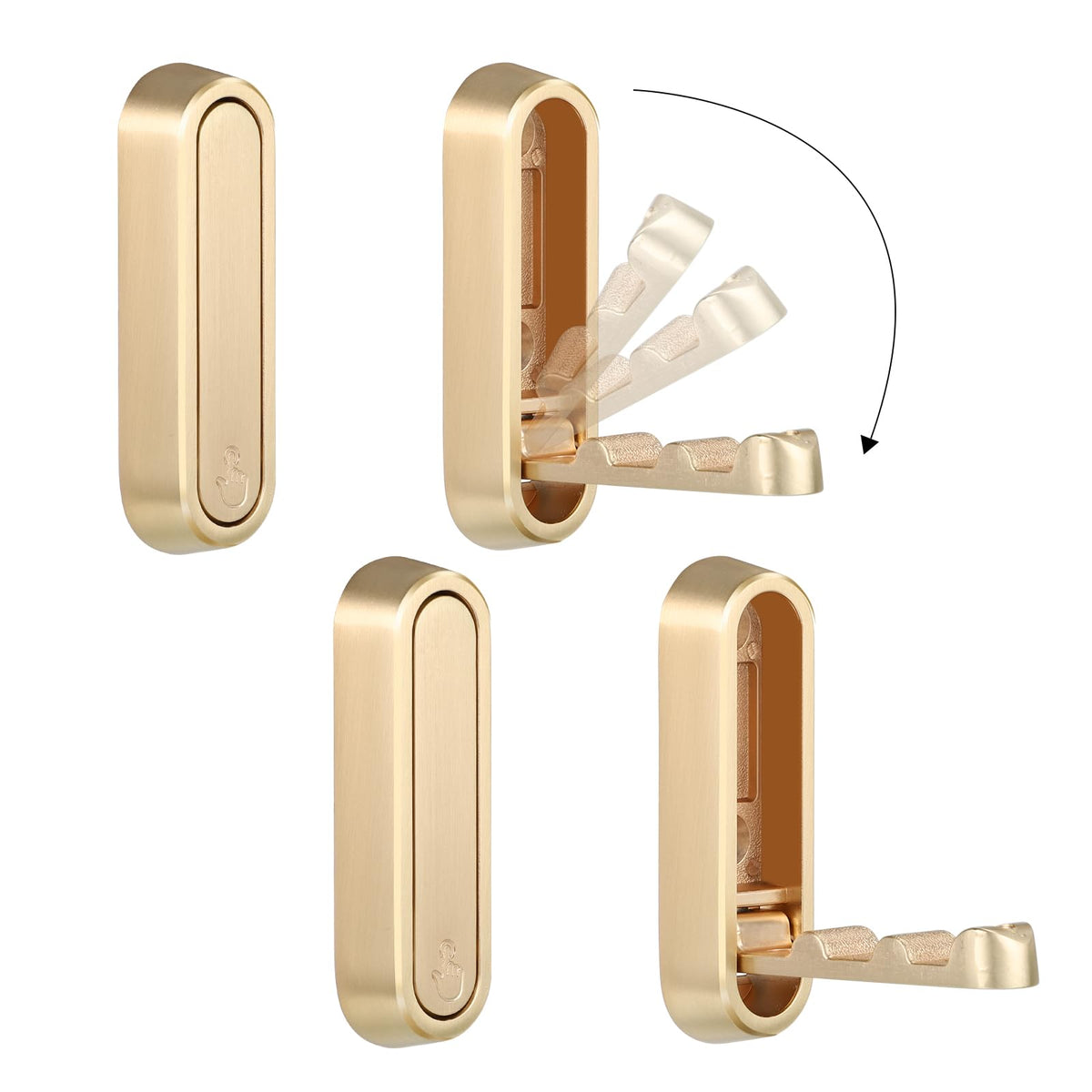 Folding Wall Hooks – Heavy-Duty 90° Foldable Coat & Towel Hooks, Wall-Mounted Organizer