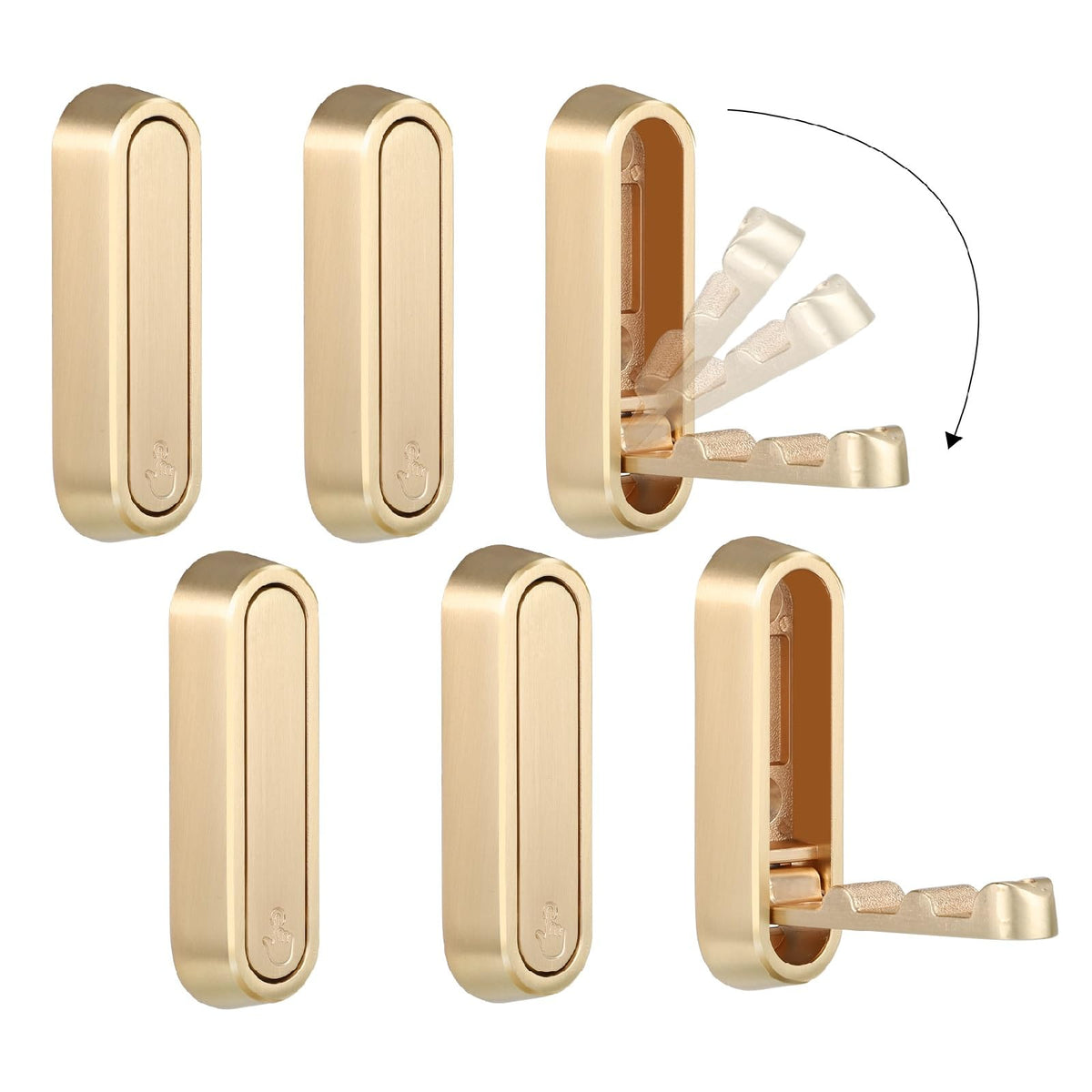 Folding Wall Hooks – Heavy-Duty 90° Foldable Coat & Towel Hooks, Wall-Mounted Organizer