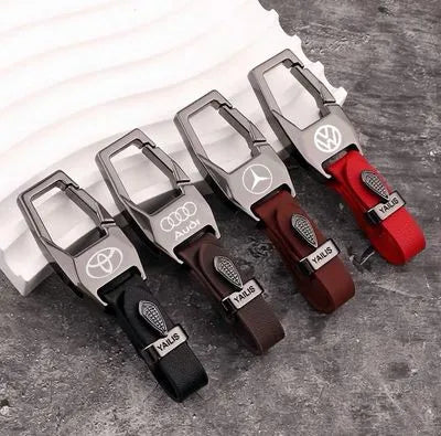 Premium Car Keychain Pendant – Zinc Alloy & Leather Key Ring