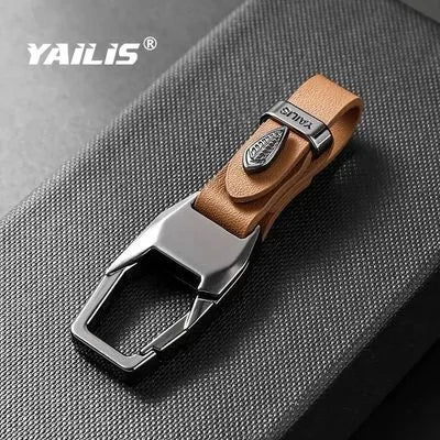 Premium Car Keychain Pendant – Zinc Alloy & Leather Key Ring