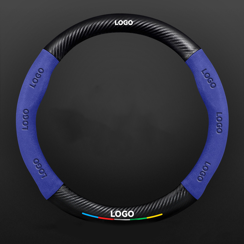 TrackVibe | Carbon Suede Steering Wheel Cover – Anti-Slip & Wear-Resistant
