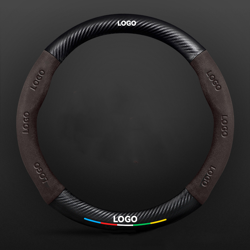 TrackVibe | Carbon Suede Steering Wheel Cover – Anti-Slip & Wear-Resistant