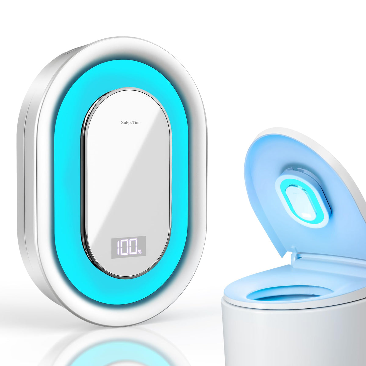 Smart Toilet UV-C Odor Control System – Automatic Toilet Freshener with Safety Sensor & Rechargeable Battery