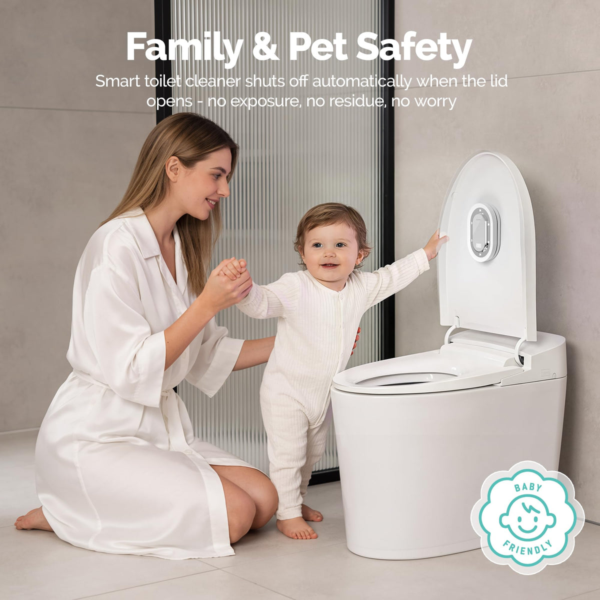 Smart Toilet UV-C Odor Control System – Automatic Toilet Freshener with Safety Sensor & Rechargeable Battery