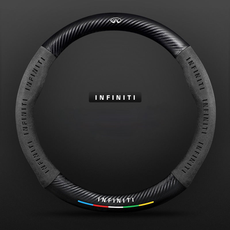 TrackVibe | Carbon Suede Steering Wheel Cover – Anti-Slip & Wear-Resistant