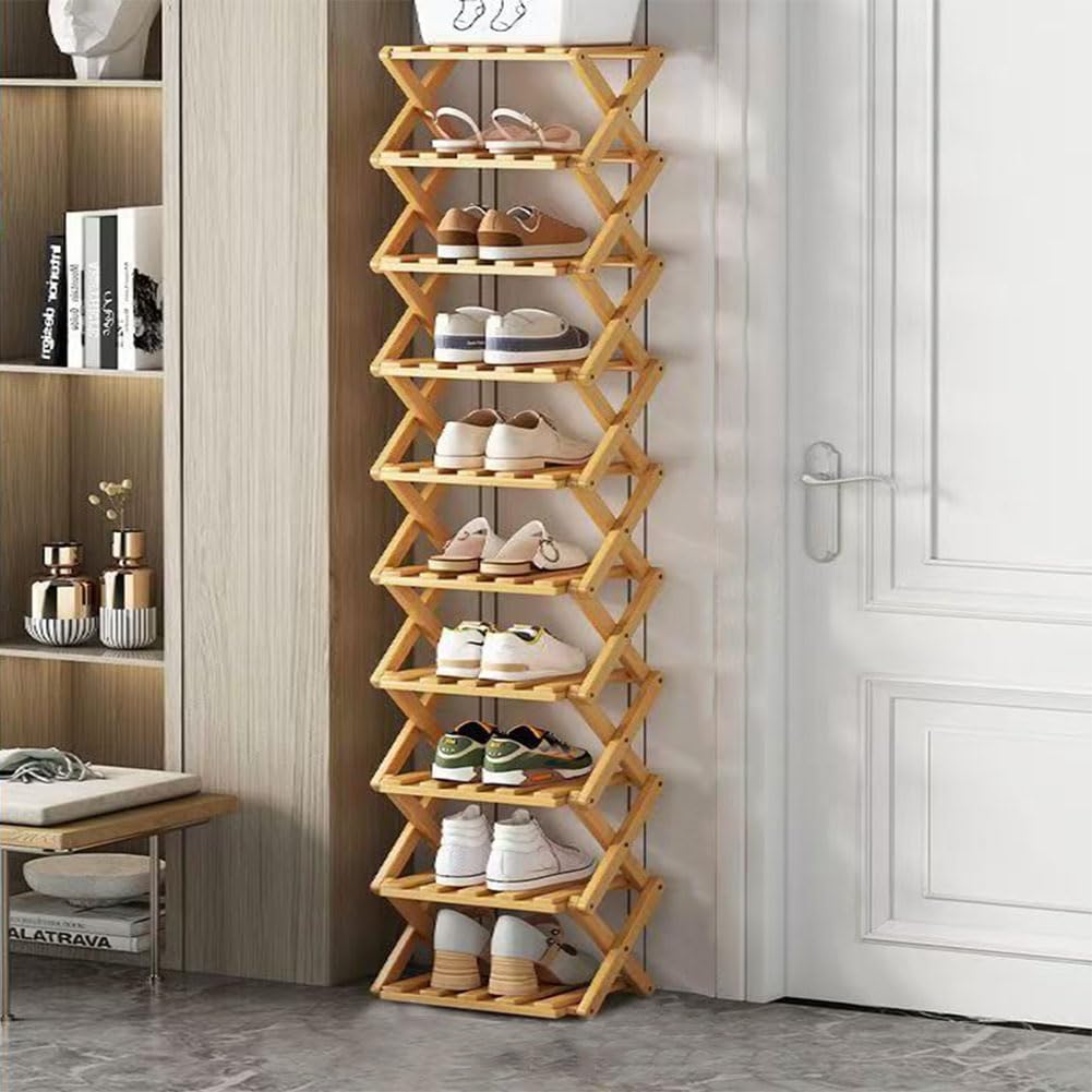 Wooden Collapsible Shoes Shelf: Space-Saving & Practical Design