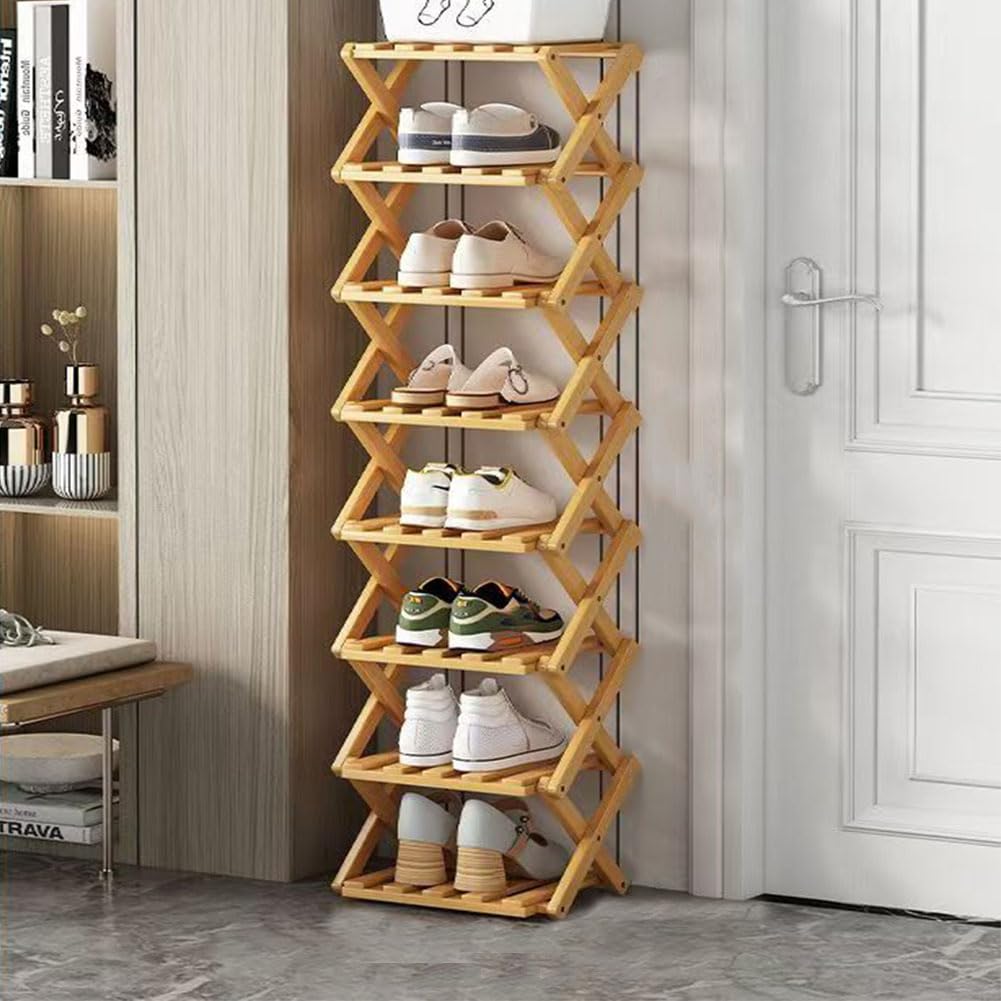 Wooden Collapsible Shoes Shelf: Space-Saving & Practical Design