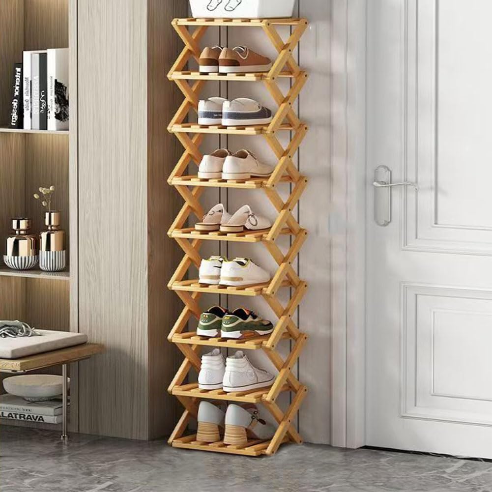 Wooden Collapsible Shoes Shelf: Space-Saving & Practical Design