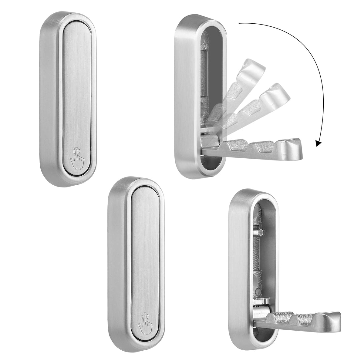 Folding Wall Hooks – Heavy-Duty 90° Foldable Coat & Towel Hooks, Wall-Mounted Organizer