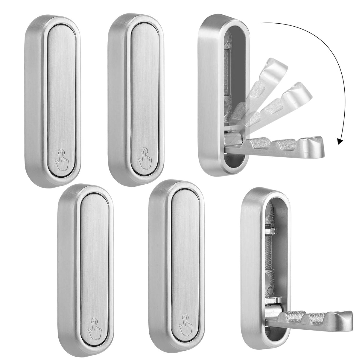 Folding Wall Hooks – Heavy-Duty 90° Foldable Coat & Towel Hooks, Wall-Mounted Organizer
