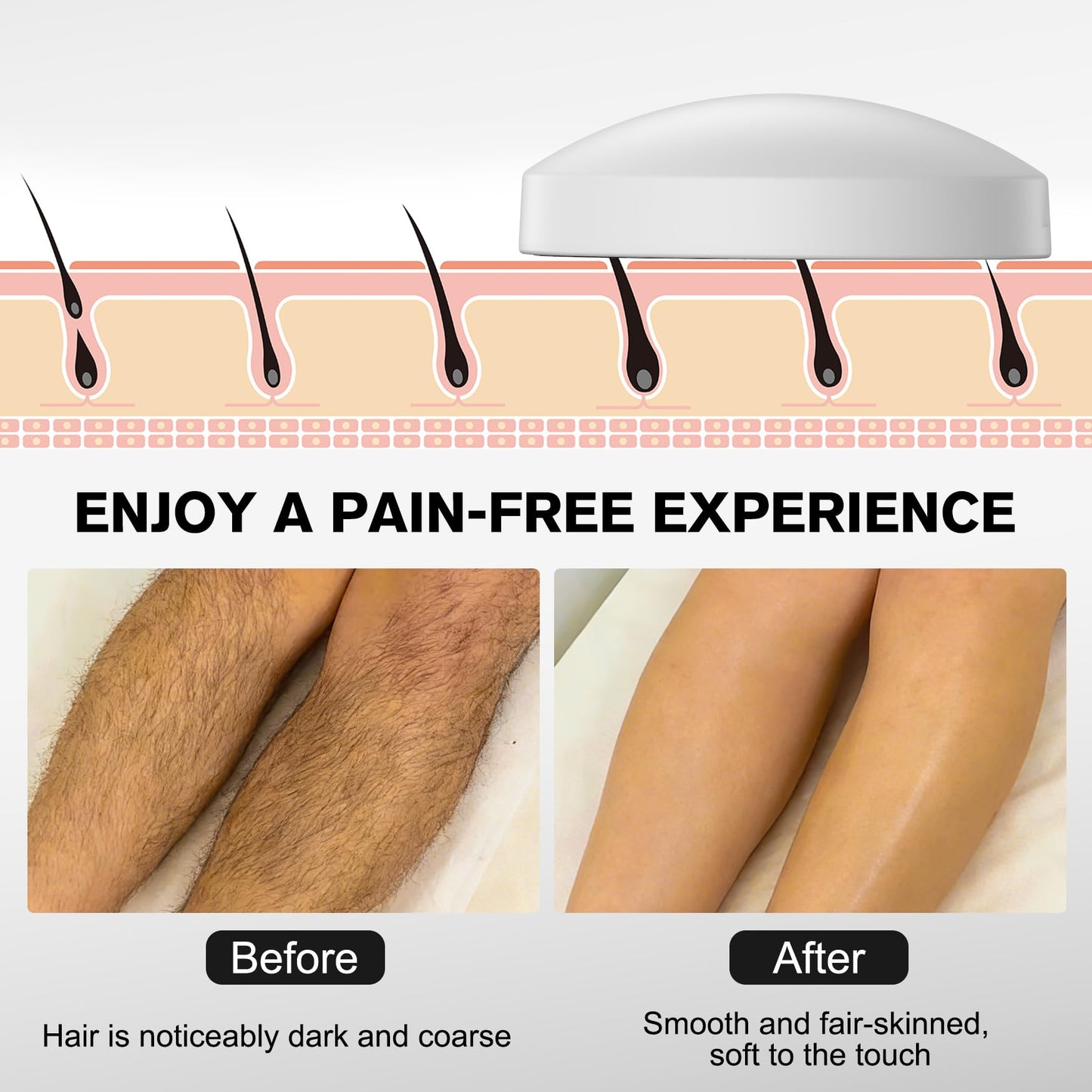 Painless Nano Crystal Hair Remover – Reusable Exfoliating Hair Removal Tool
