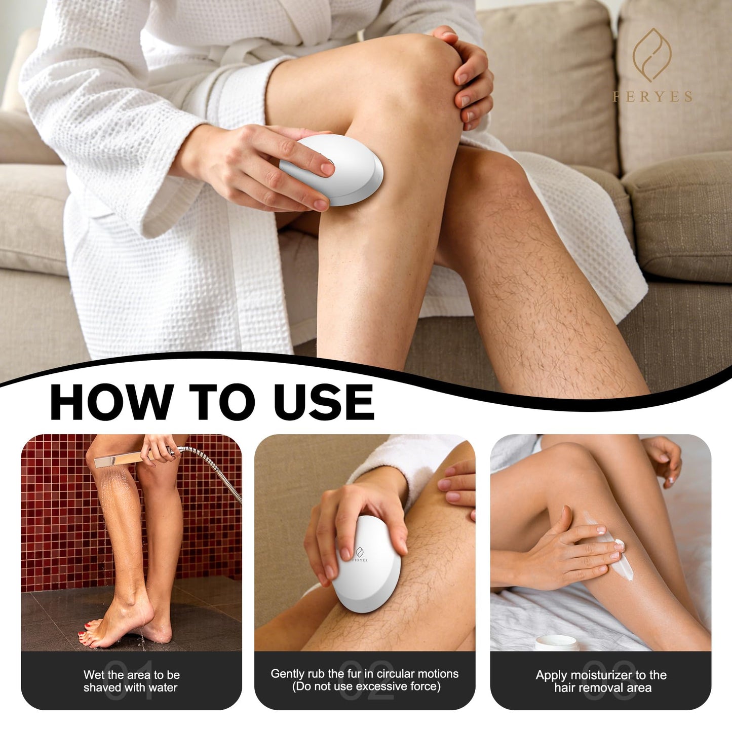 Painless Nano Crystal Hair Remover – Reusable Exfoliating Hair Removal Tool