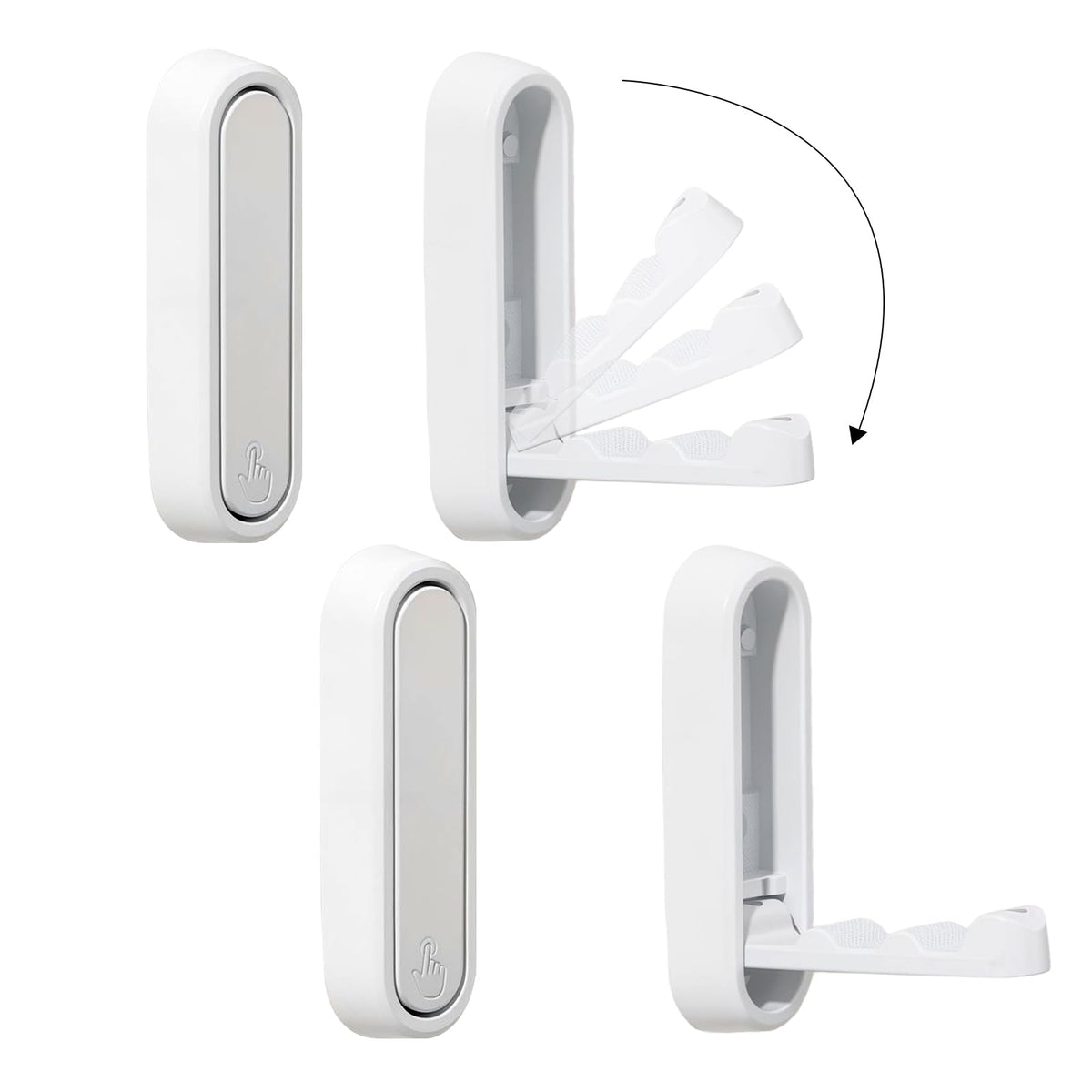 Folding Wall Hooks – Heavy-Duty 90° Foldable Coat & Towel Hooks, Wall-Mounted Organizer