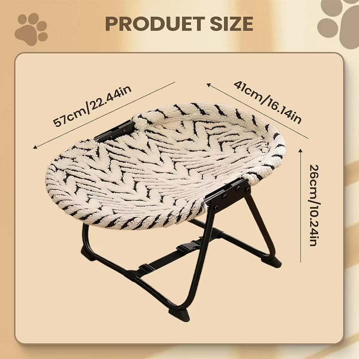 Elevated Cooling Pet Bed – Portable Breathable Dog & Cat Cot with Non-Slip Feet