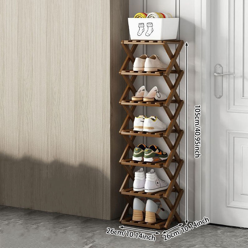 Wooden Collapsible Shoes Shelf: Space-Saving & Practical Design